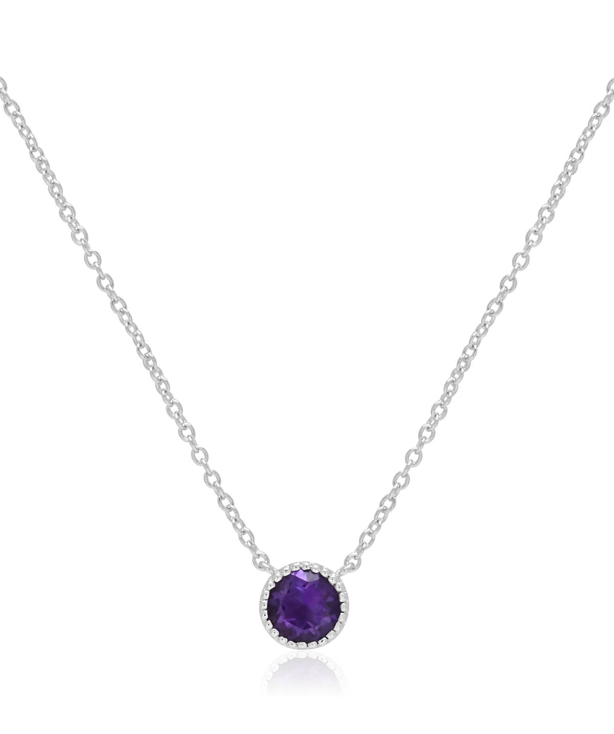 Sterling Silver Amethyst Pendant Necklace