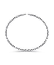 14K White Gold Bujukan Diamond Spikes Split Bangle