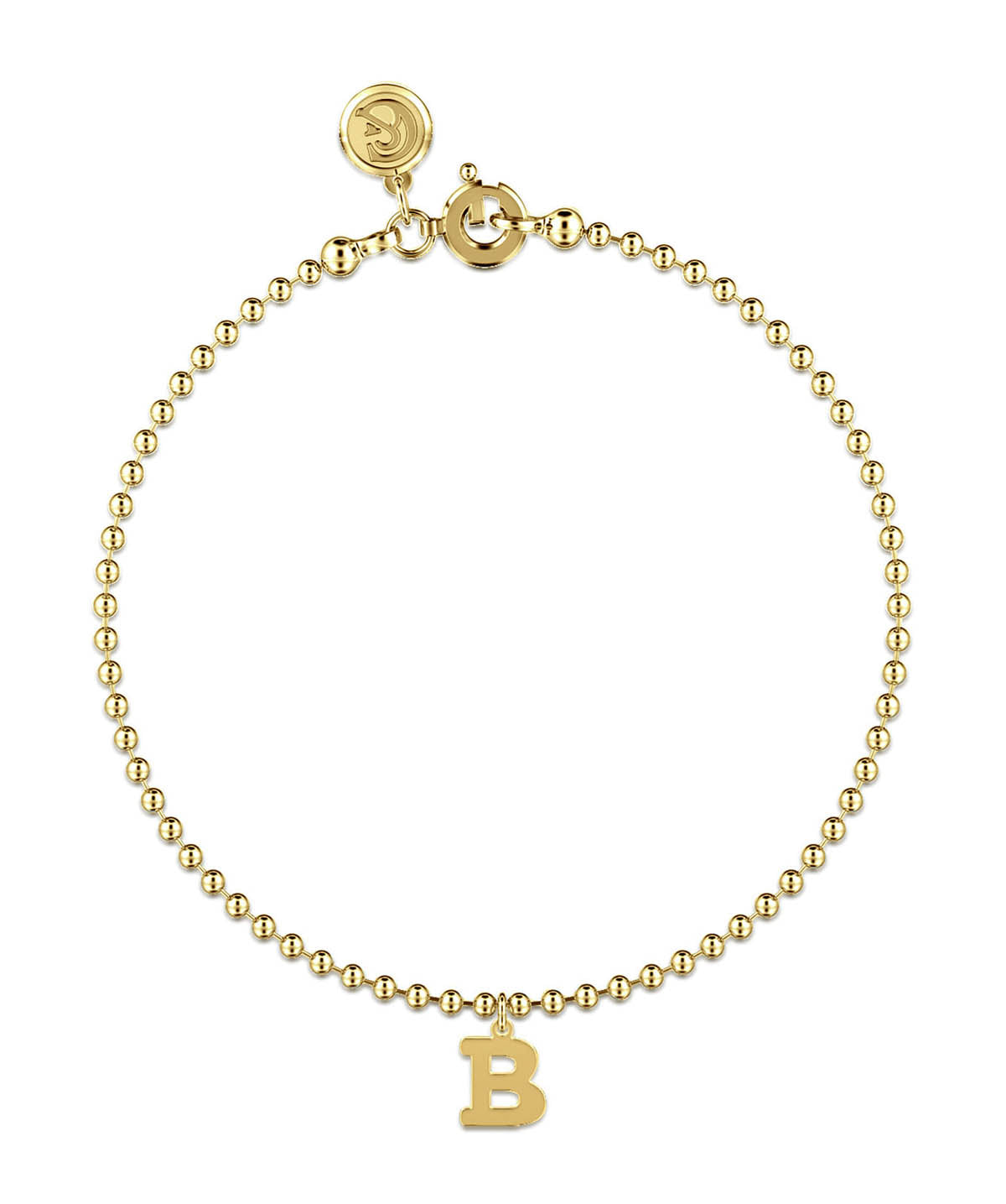 14K Yellow Gold Bujukan Initial B Bracelet