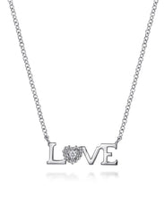 925 Sterling Silver Diamond Bujukan LOVE Pendant Necklace