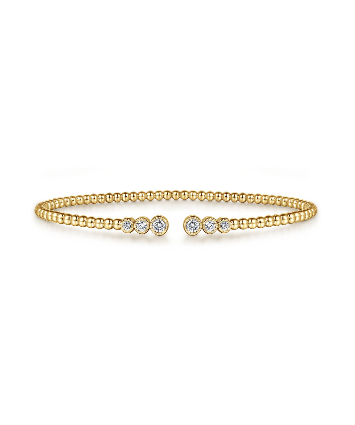 14K Yellow Gold Bujukan Diamonds Split Bangle