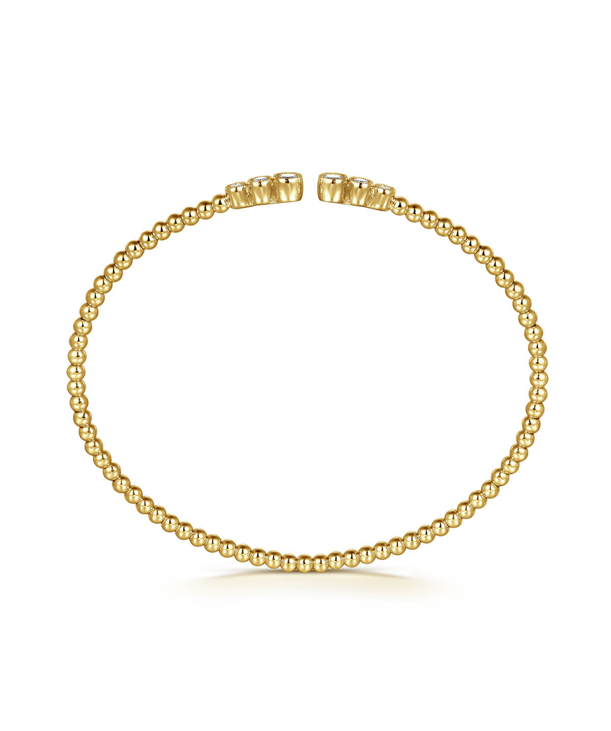 14K Yellow Gold Bujukan Diamonds Split Bangle