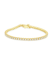 14K Yellow Gold Diamond Tennis Bracelet 3.00cttw