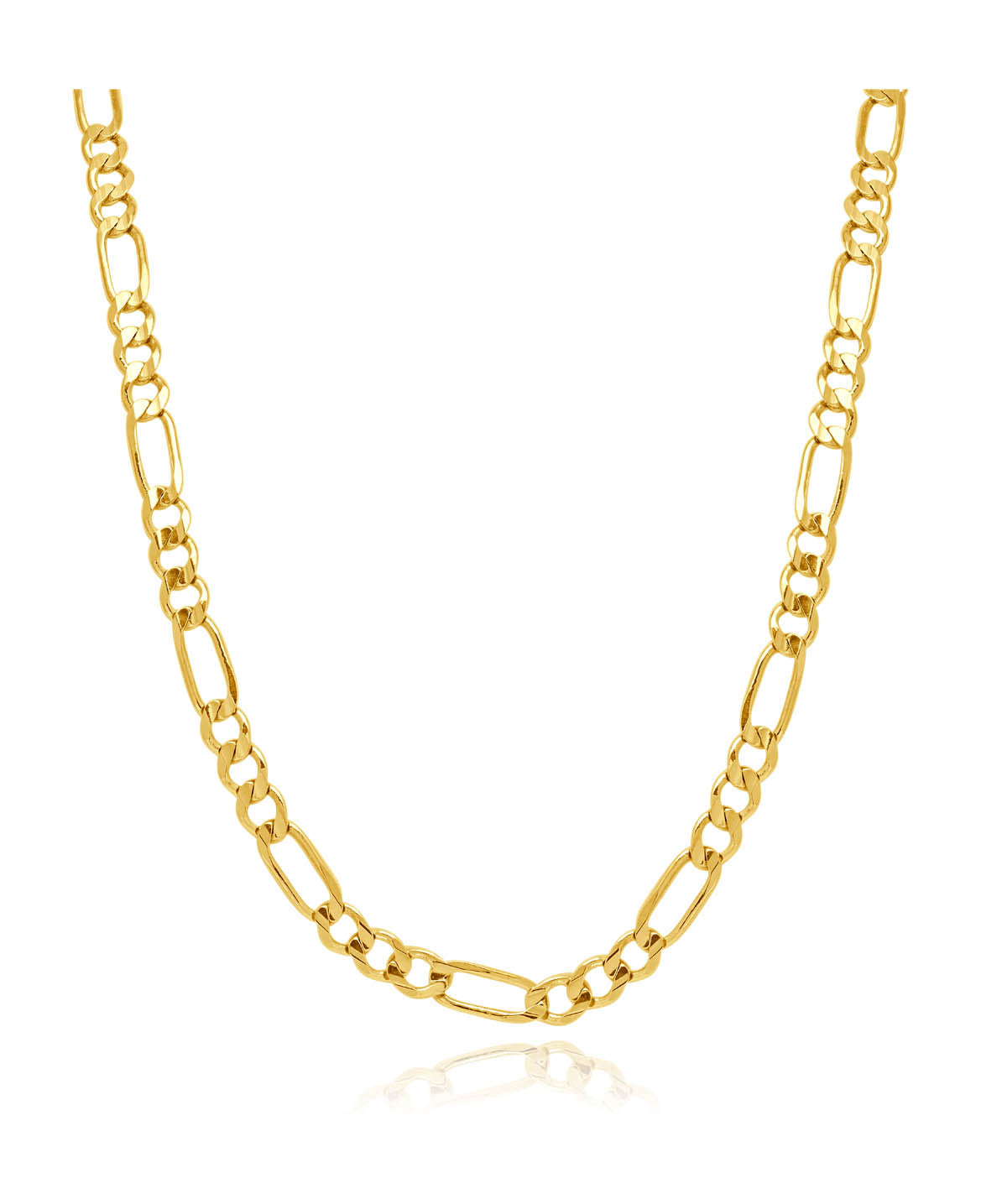 14K Yellow Gold Solid 5.00mm Figaro Chain 22"