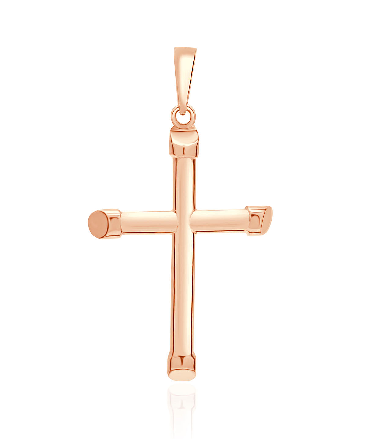 14K Gold Solid Cross Pendant