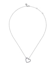 925 Sterling Silver Bujukan Heart Diamond Pendant Necklace