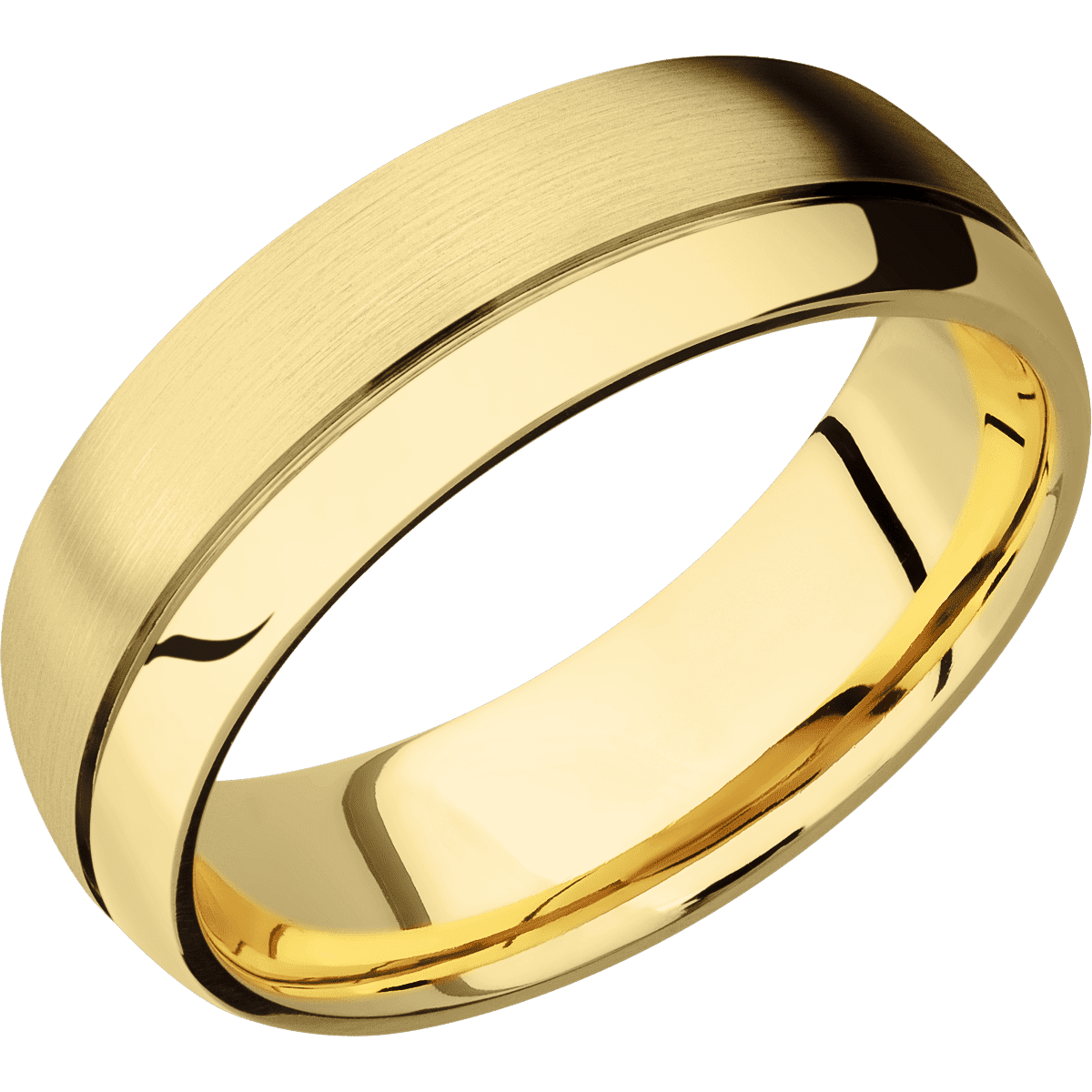 22K Yellow Gold + Satin , Polish Finish