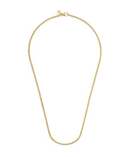 22 Inch 3mm 14K Yellow Gold Hollow Men's Cuban Link Chain Necklace