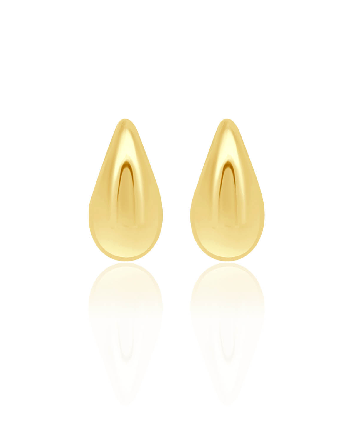 14K Yellow Gold Small Tear Drop Studs