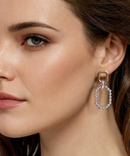 925 Sterling Silver and 14K Yellow Gold Octagon Bujukan Stud Drop Earrings