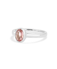 Sterling Silver 0.70ct Pink Tourmaline Bezel Ring