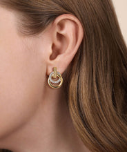 14K White Yellow Gold Bujukan Diamond Stud Earrings