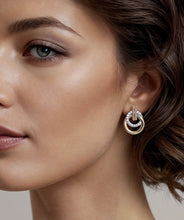 14K White Yellow Gold Bujukan Diamond Stud Earrings