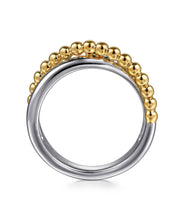 925 Sterling Silver and 14K Yellow Gold Bujukan Criss Cross Ring