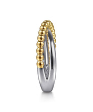 925 Sterling Silver and 14K Yellow Gold Bujukan Criss Cross Ring