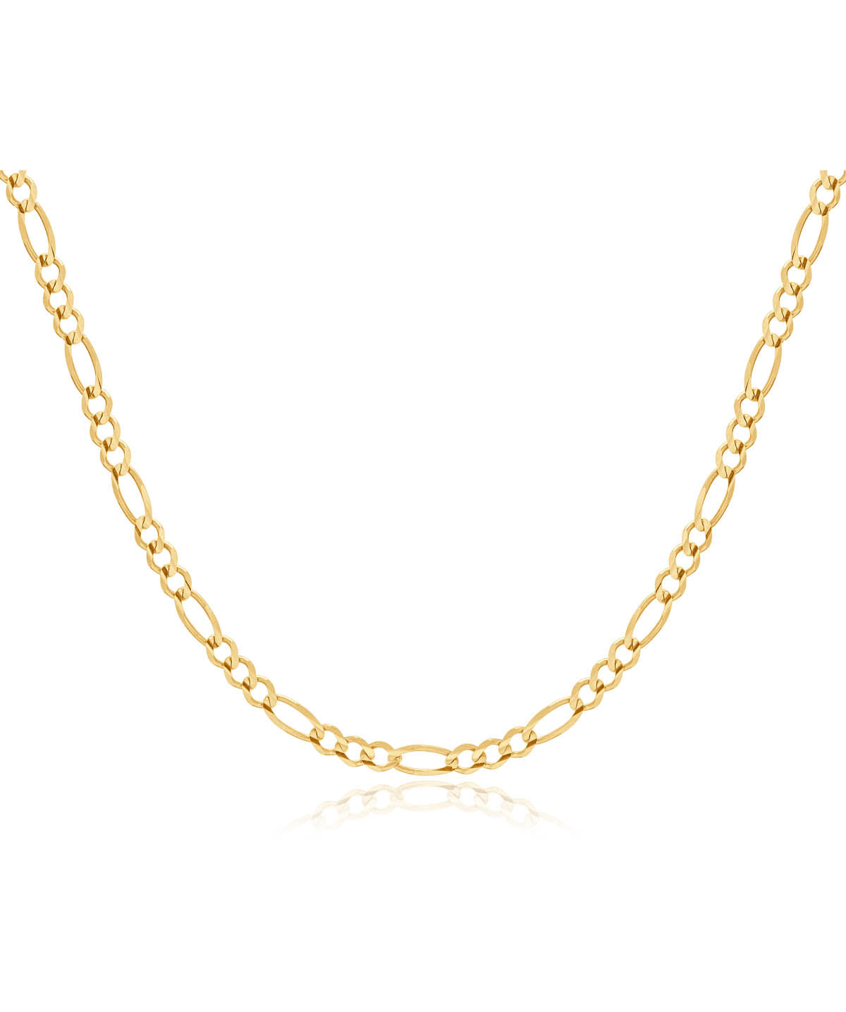 10K Yellow Gold Solid 5mm Figaro Chain 22"