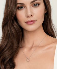 925 Sterling Silver Bujukan Heart Diamond Pendant Necklace