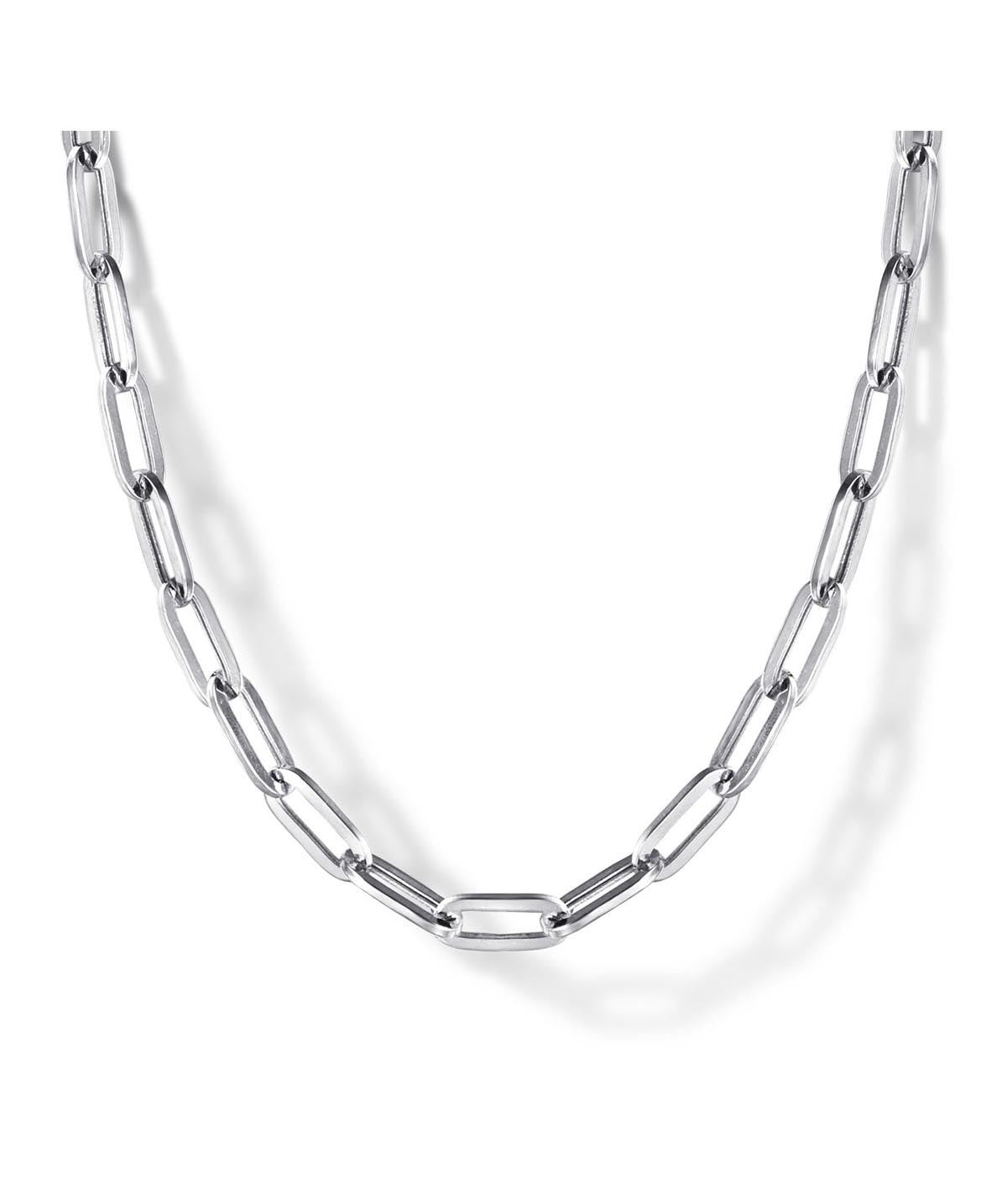 925 Sterling Silver Solid Paper Clip Chain Necklace