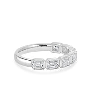 18K White Gold 1.00ctw Emerald Cut Diamond Band