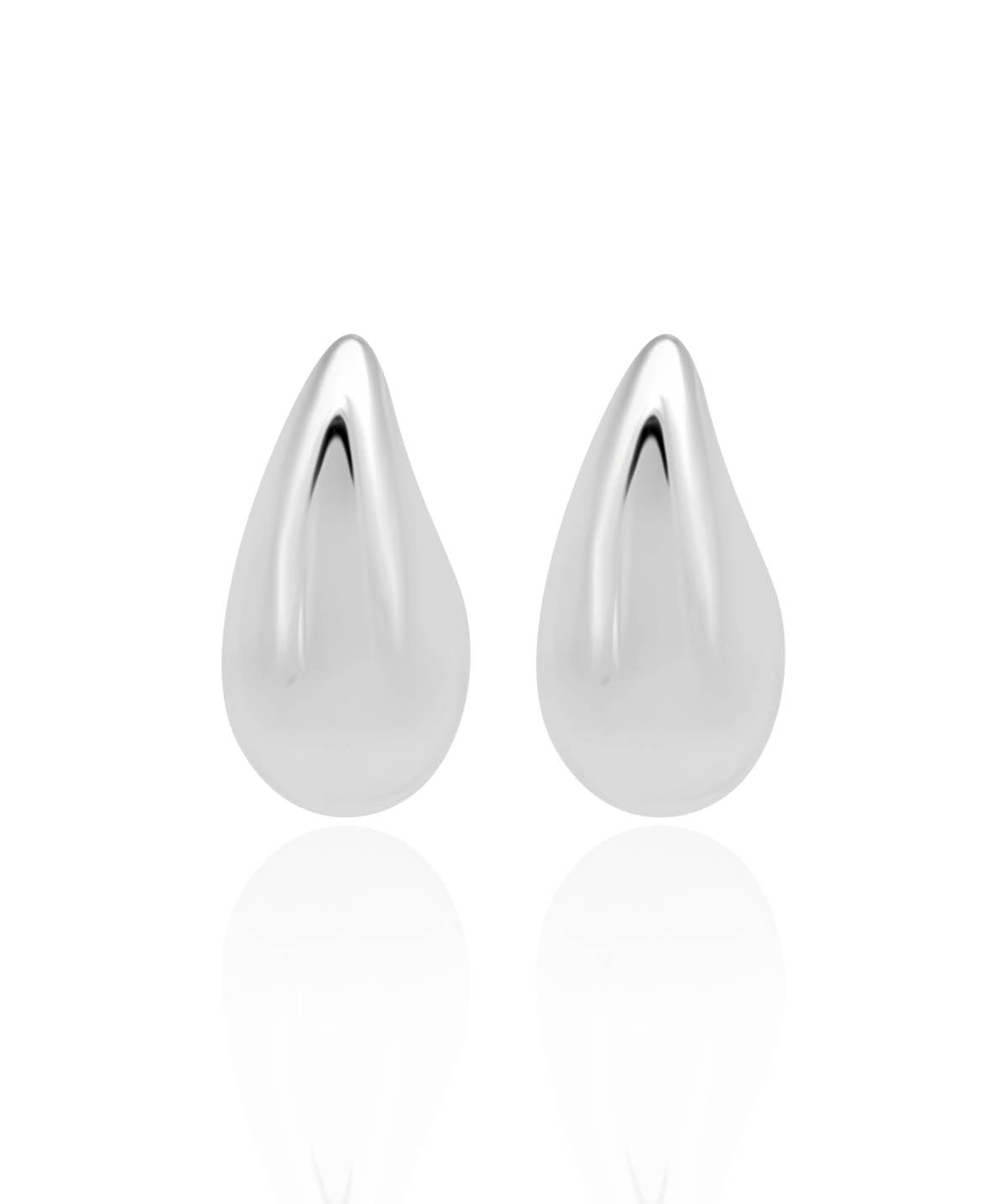 Sterling Silver Medium Tear Drop Stud Earrings