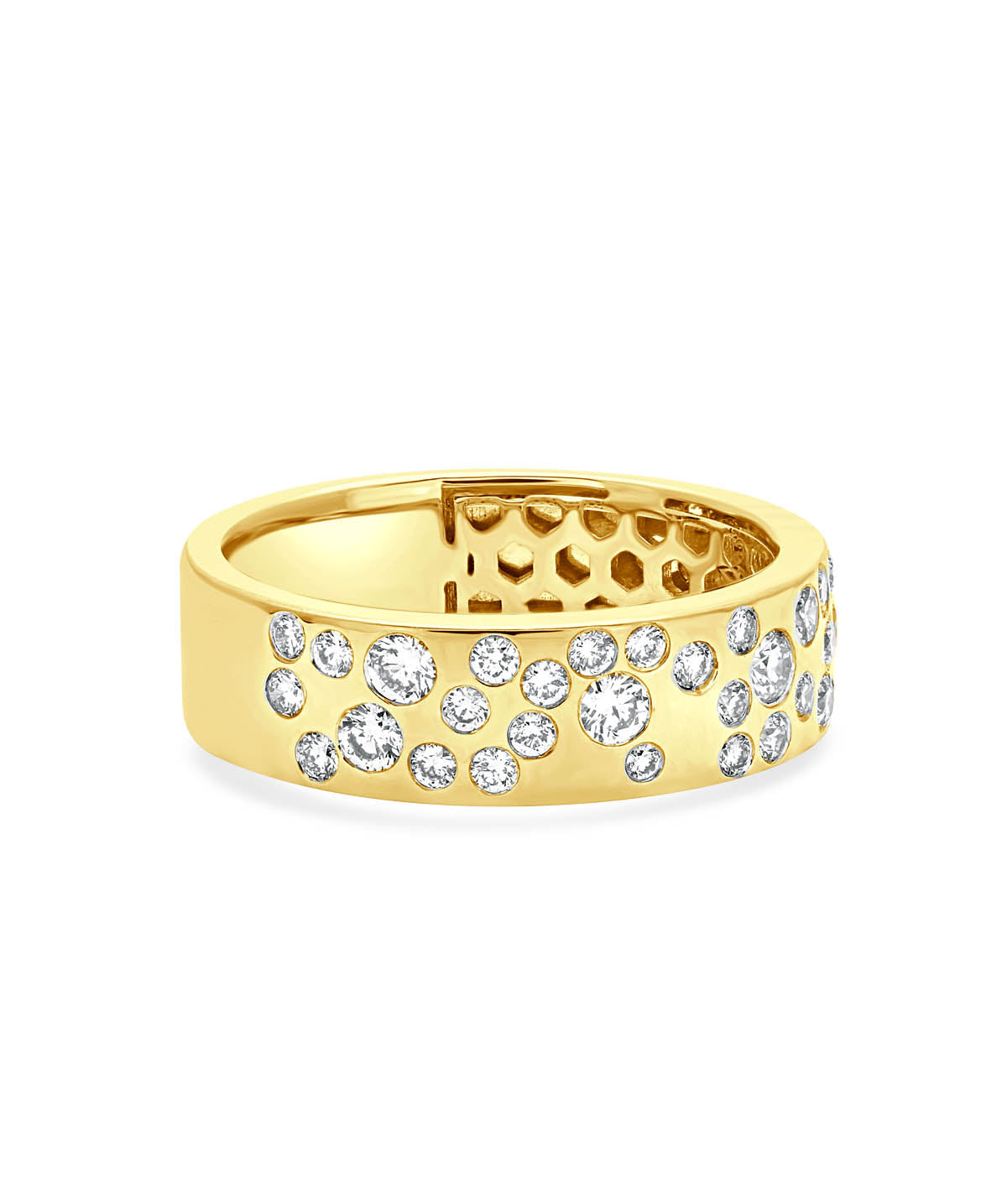 14K Yellow Gold Diamond Accented Band