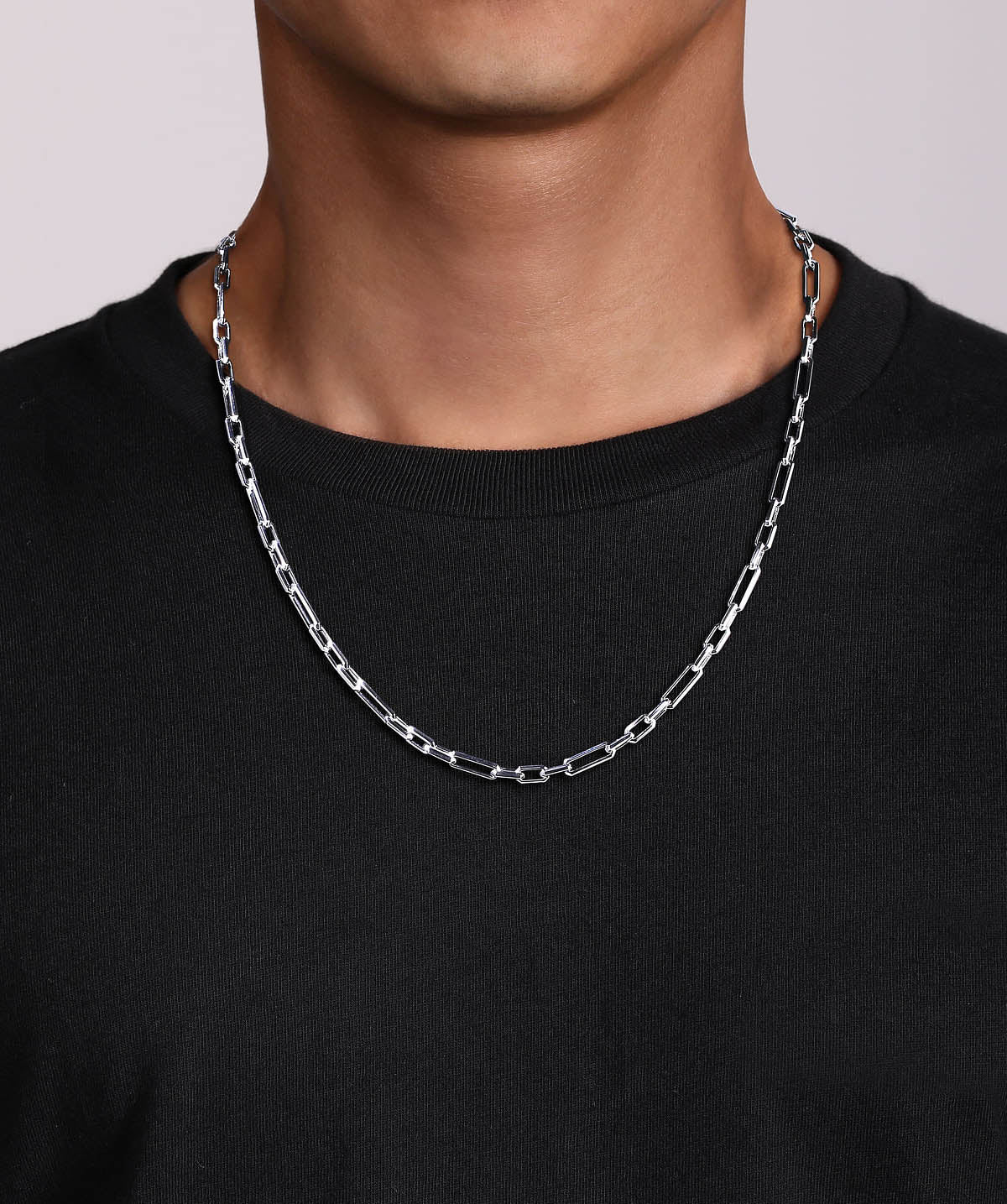 22 Inch 925 Sterling Silver Solid Figaro Chain Necklace