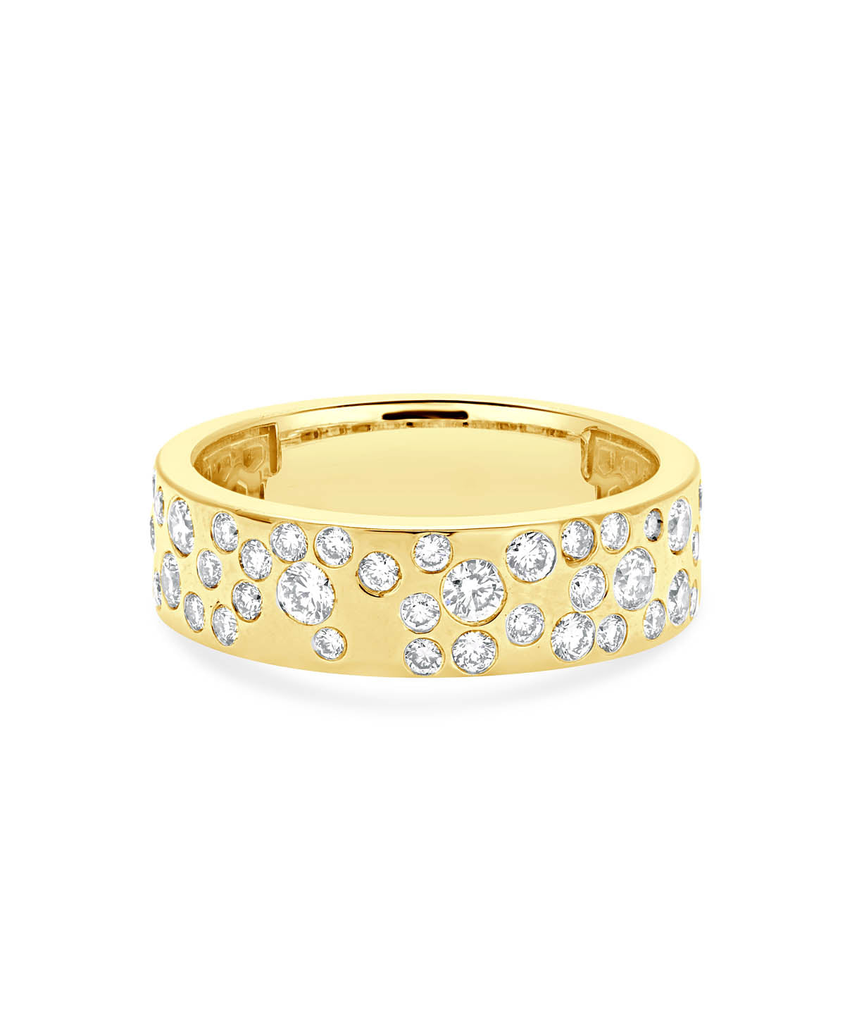 14K Yellow Gold Diamond Accented Band