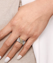 925 Sterling Silver and 14K Yellow Gold Bujukan Shrimp Criss-Cross Ring