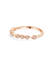 14K Rose Gold Diamond Stackable Ring