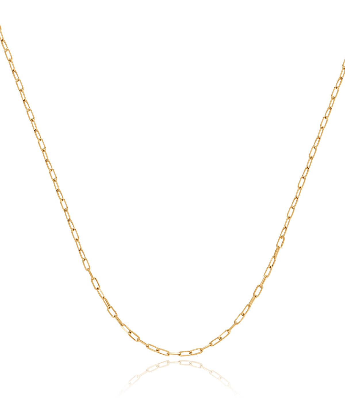10K Yellow Gold 1.5mm Paperclip Chain