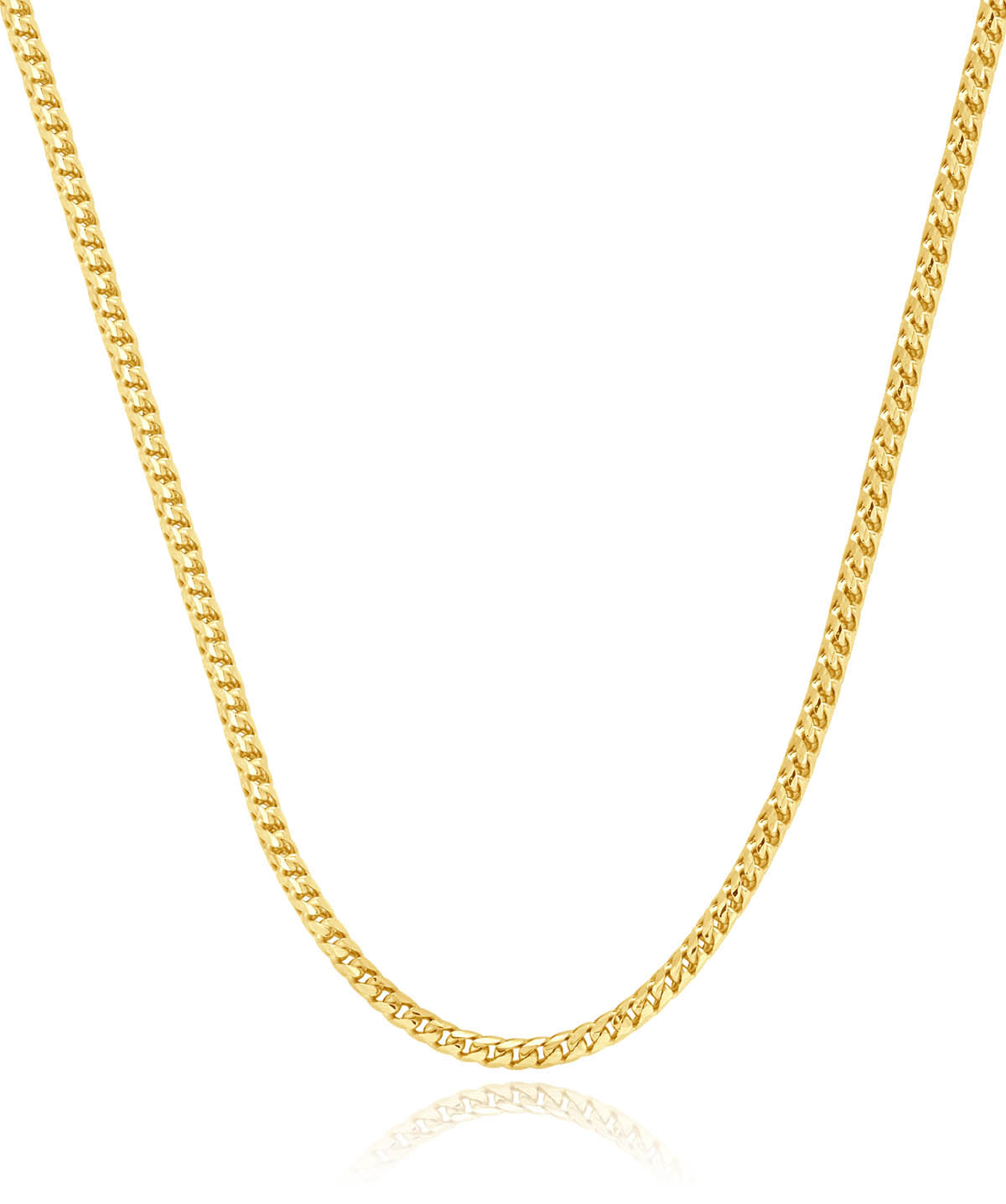 10K Yellow Gold Solid 2.5mm Franco Chain