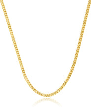 10K Yellow Gold Solid 2.5mm Franco Chain