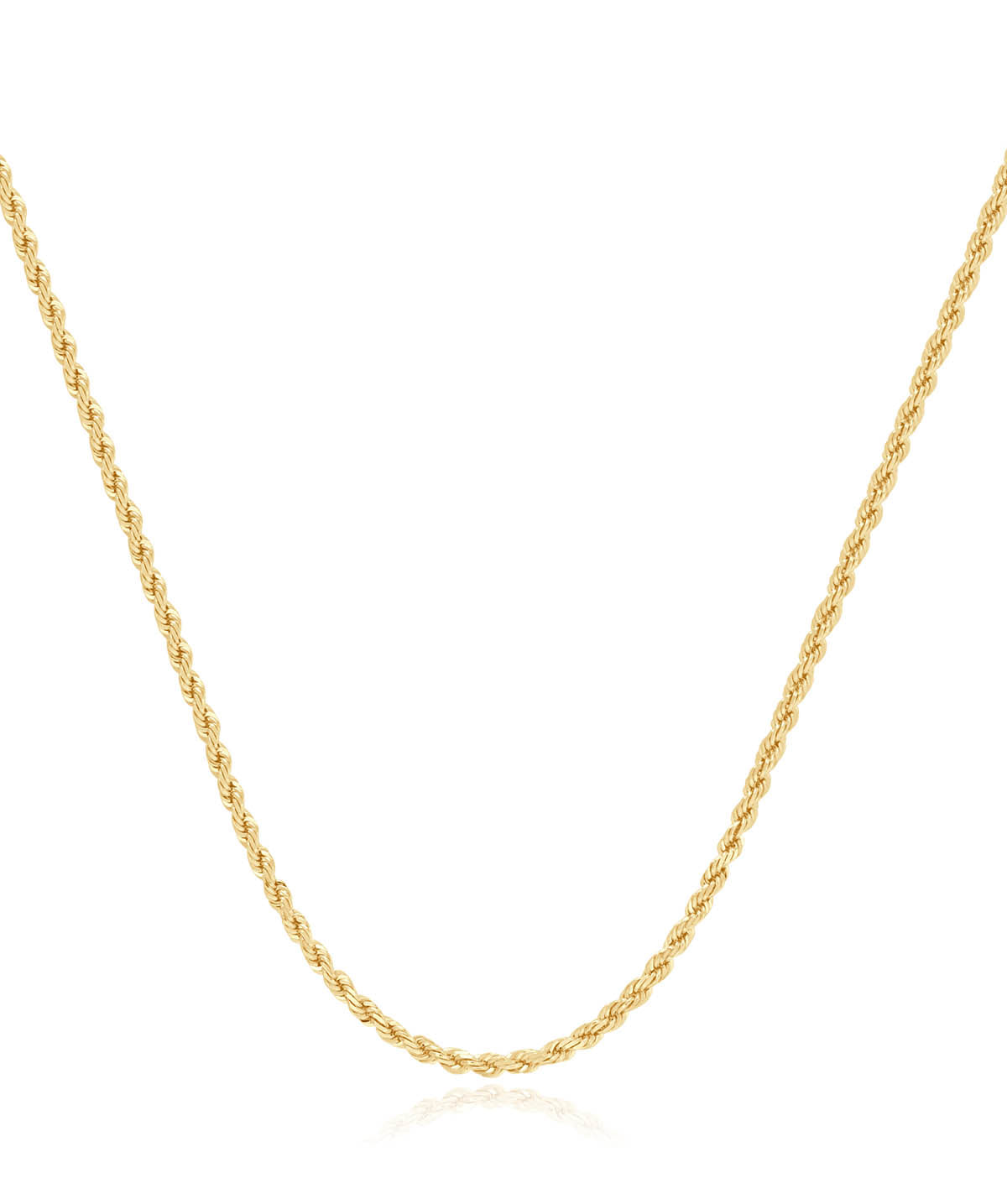 10K Yellow Gold Solid 2mm Rope Chain