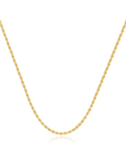 10K Yellow Gold Solid 2mm Rope Chain