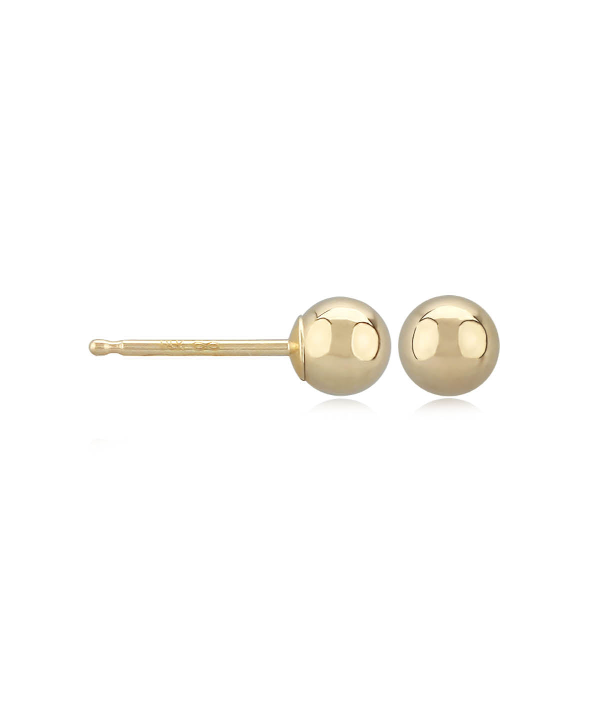 14K Yellow Gold 5mm Ball Stud Earrings