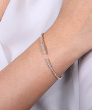 14K White Gold Bujukan Diamond Spikes Split Bangle