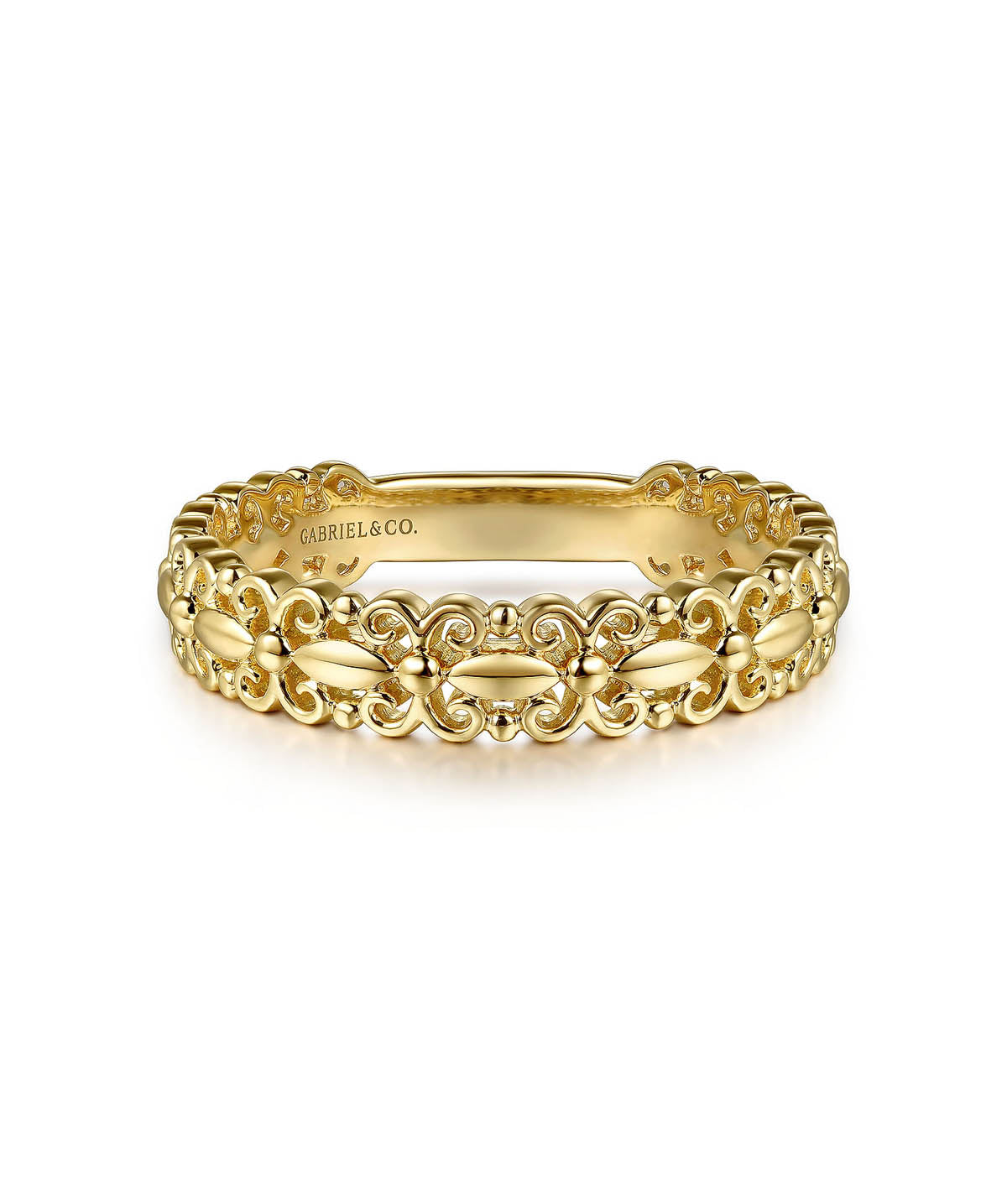 14K Yellow Plain Gold Stackable Ring