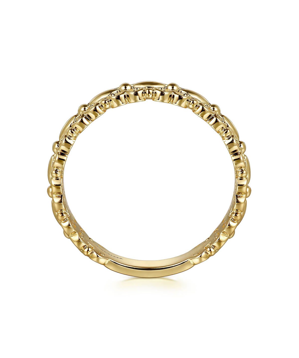 14K Yellow Plain Gold Stackable Ring