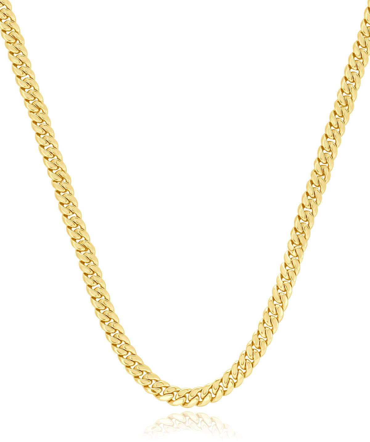 10K Yellow Gold Solid 4.5mm Miami Chain