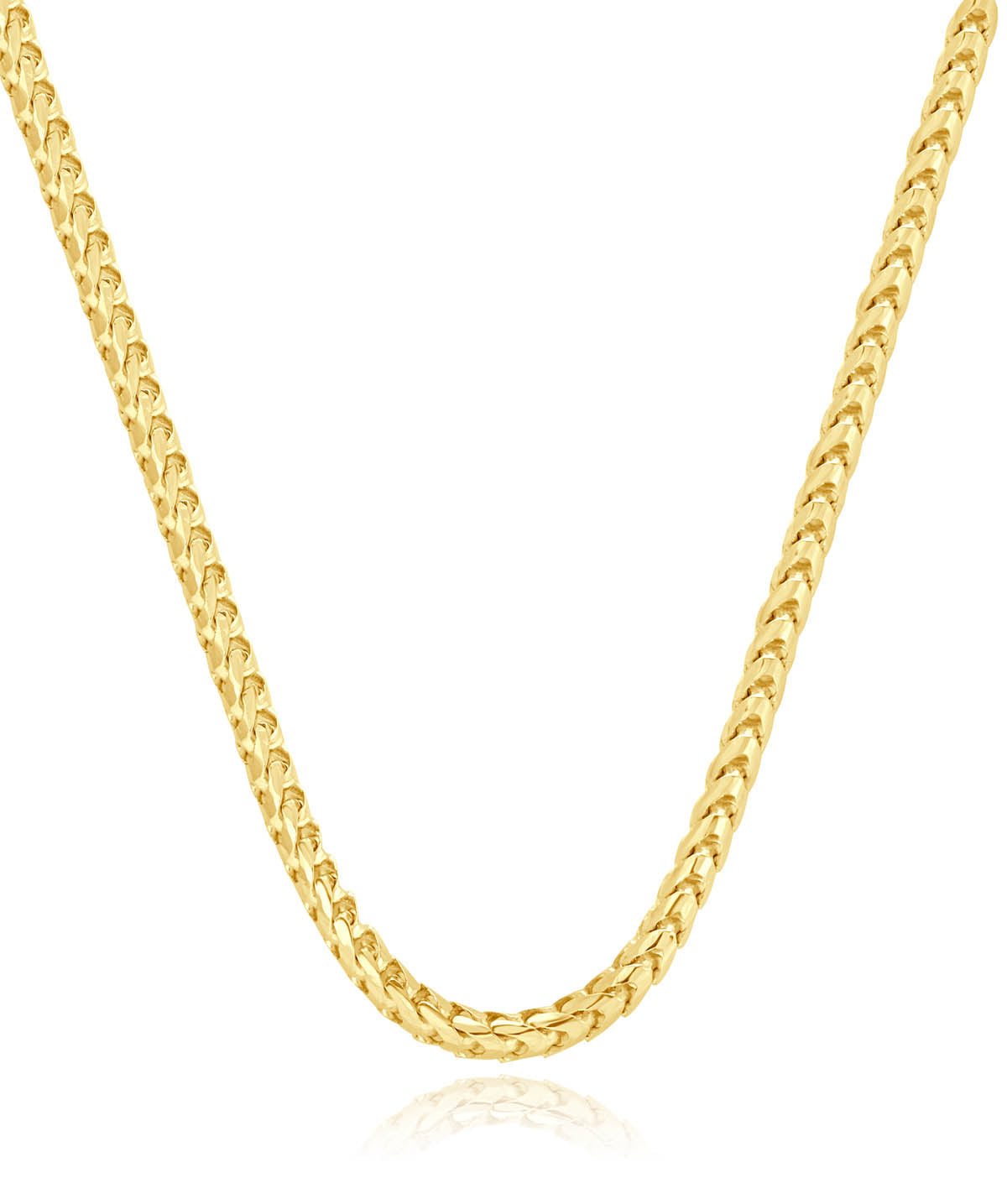 10K Yellow Gold Solid 4mm Franco Chain 22"