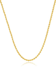 10K Yellow Gold Solid 2.5mm Rope Chain