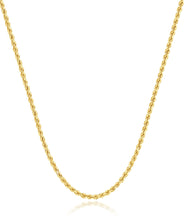 10K Yellow Gold Solid 2.5mm Rope Chain
