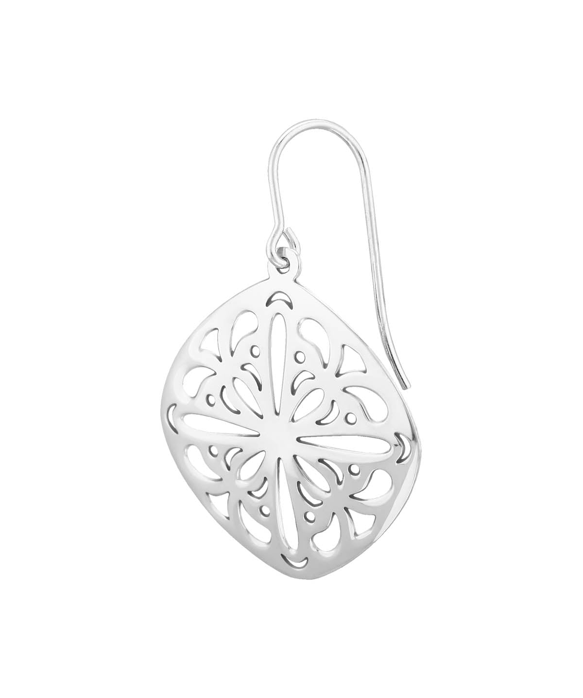 Sterling Silver Cushion Lace Fashion Dangle Earrings