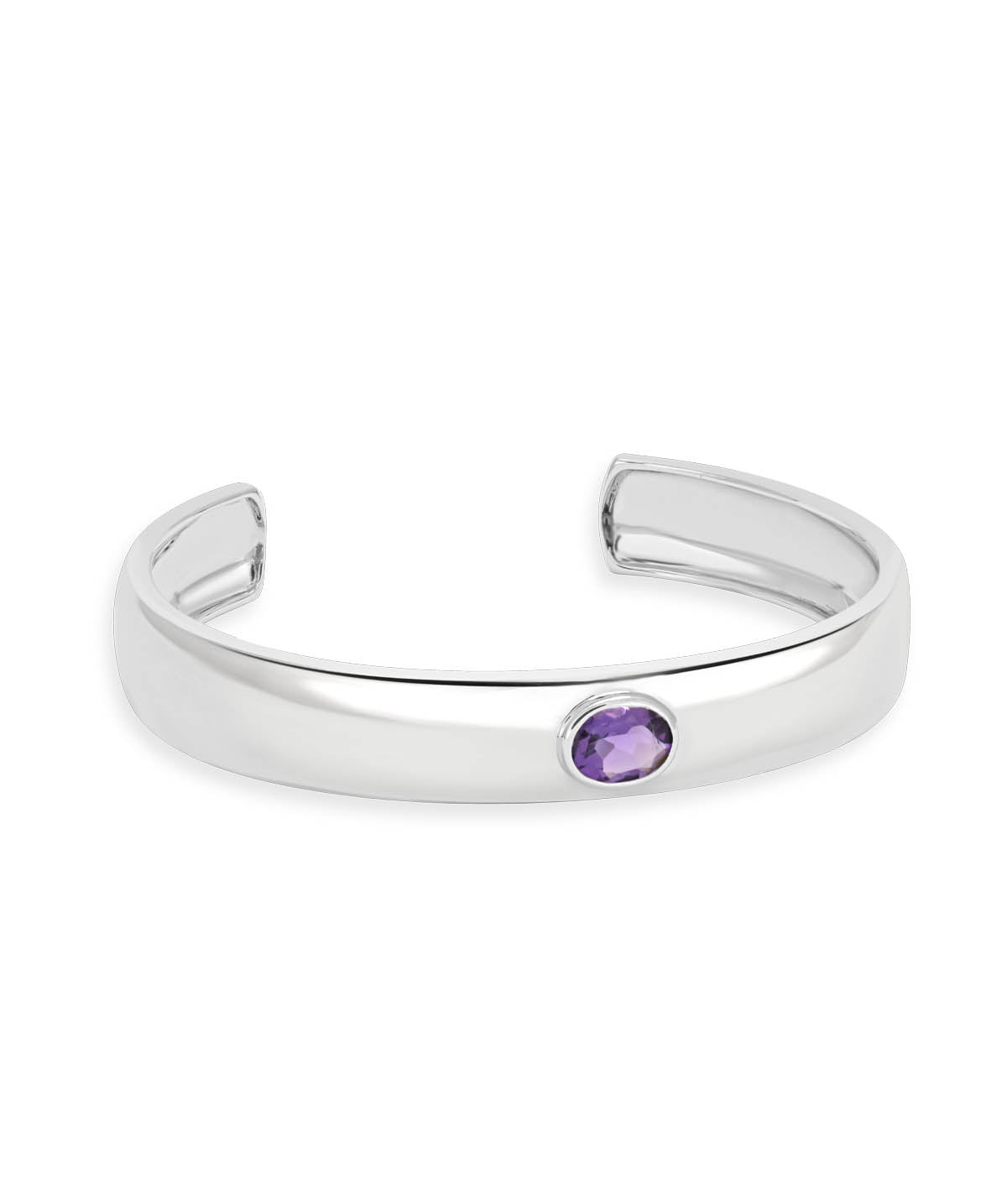 Sterling Silver Amethyst Cuff Bracelet