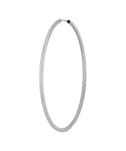 Sterling Silver 1.8x50mm Twist Tube Hoop Earrings