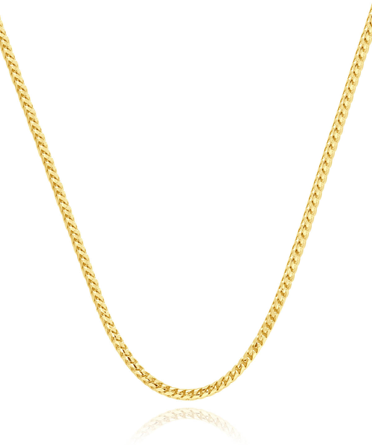 10K Yellow Gold Solid 2.5mm Franco Chain