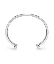 925 Sterling Silver and Leather ID Cuff Bracelet