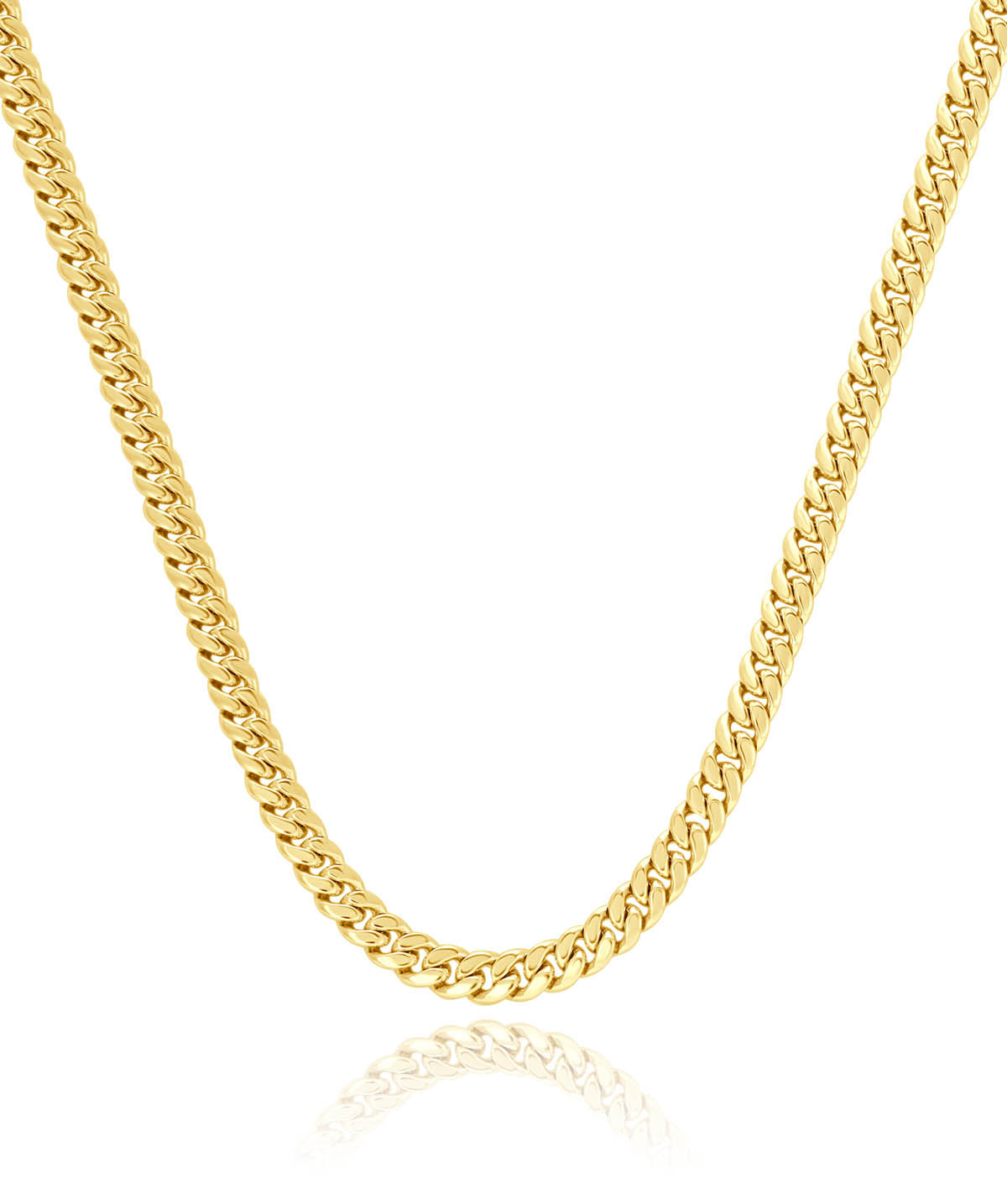 10K Yellow Gold Solid 4.5mm Miami Chain