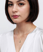 14K Yellow Gold Blue Topaz Floral Drop Necklace