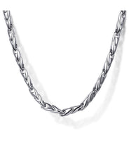 24 Inch 14K White Gold Hollow Men's Link Chain Necklace
